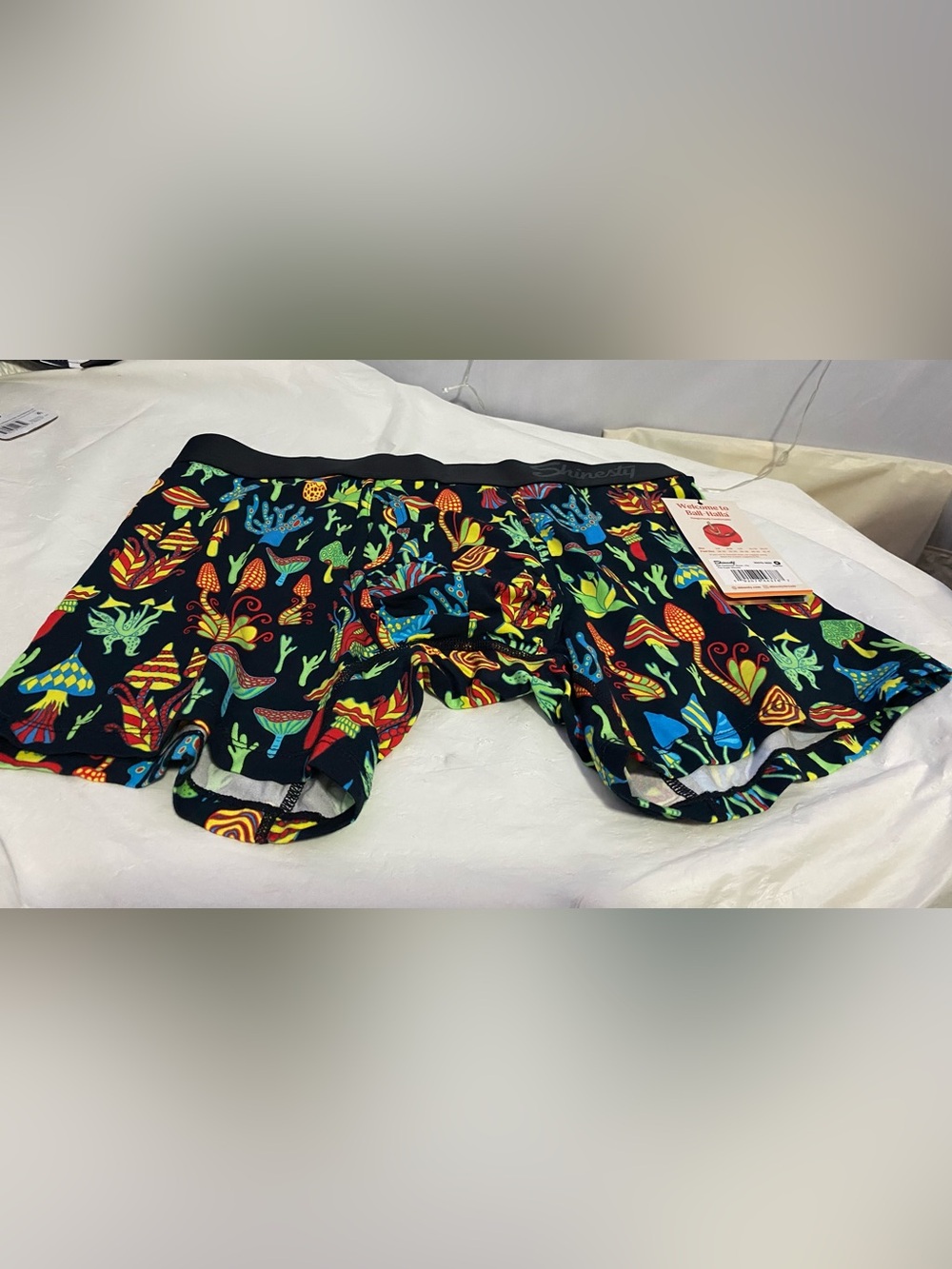 Men’s Navy Multicolor Printed Swim Bottoms